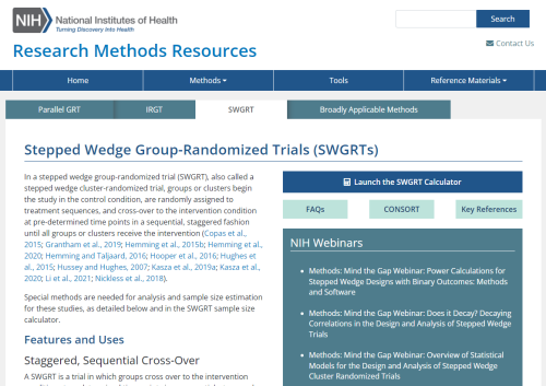 Figure 1 is a screenshot of the SWGRT Methods page