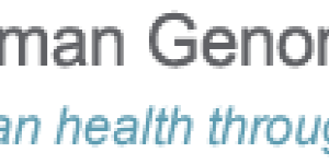 NIH National Human Genome Research Institute logo: Advancing human health through genomics research