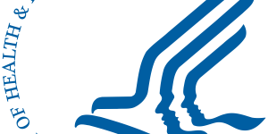 HHS circle logo, blue